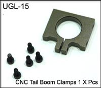 UGL15 CNC Tail Boom Clamps x 1pc need 2 set for pair